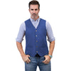 Tiavllya Tiavllya Casual Men's Fashion Suede V Neck Waistcoat Denim Vest