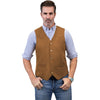 Tiavllya Tiavllya Casual Men's Fashion Suede V Neck Waistcoat Denim Vest