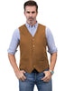 Tiavllya Tiavllya Casual Men's Fashion Suede V Neck Waistcoat Denim Vest