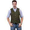 Tiavllya Tiavllya Casual Men's Fashion Suede V Neck Waistcoat Denim Vest