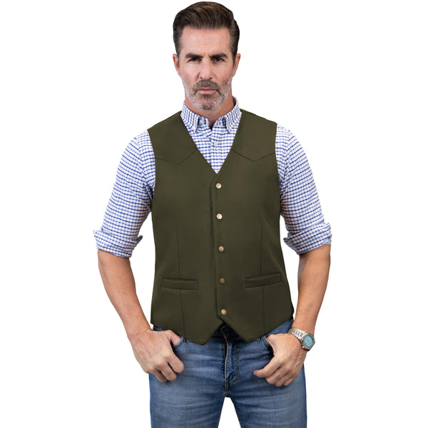 Tiavllya Tiavllya Casual Men's Fashion Suede V Neck Waistcoat Denim Vest