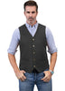 Tiavllya Tiavllya Casual Men's Fashion Suede V Neck Waistcoat Denim Vest