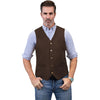 Tiavllya Tiavllya Casual Men's Fashion Suede V Neck Waistcoat Denim Vest