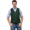 Tiavllya Tiavllya Casual Men's Fashion Suede V Neck Waistcoat Denim Vest