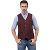Tiavllya Tiavllya Casual Men's Fashion Suede V Neck Waistcoat Denim Vest