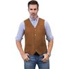 Tiavllya Tiavllya Casual Men's Fashion Suede V Neck Waistcoat Denim Vest