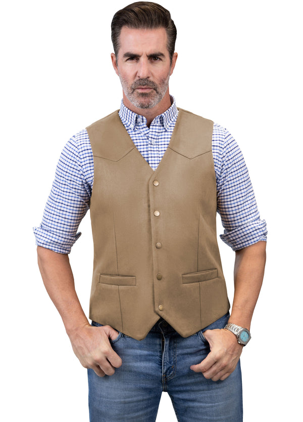 Tiavllya Tiavllya Casual Men's Fashion Suede V Neck Waistcoat Denim Vest
