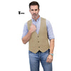 Tiavllya Tiavllya Casual Men's Herringbone V Neck Waistcoat