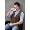Tiavllya Tiavllya Casual Men's Herringbone V Neck Waistcoat