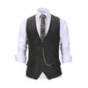 Tiavllya Tiavllya Casual Men's Herringbone V Neck Waistcoat