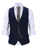 Tiavllya Tiavllya Casual Men's Herringbone V Neck Waistcoat
