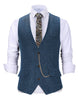 Tiavllya Tiavllya Casual Men's Herringbone V Neck Waistcoat
