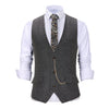 Tiavllya Tiavllya Casual Men's Herringbone V Neck Waistcoat