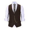 Tiavllya Tiavllya Casual Men's Herringbone V Neck Waistcoat