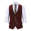 Tiavllya Tiavllya Casual Men's Herringbone V Neck Waistcoat