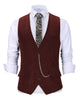Tiavllya Tiavllya Casual Men's Herringbone V Neck Waistcoat