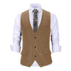 Tiavllya Tiavllya Casual Men's Herringbone V Neck Waistcoat