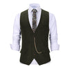 Tiavllya Tiavllya Casual Men's Herringbone V Neck Waistcoat