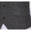 Tiavllya Tiavllya Casual Men's Herringbone V Neck Waistcoat