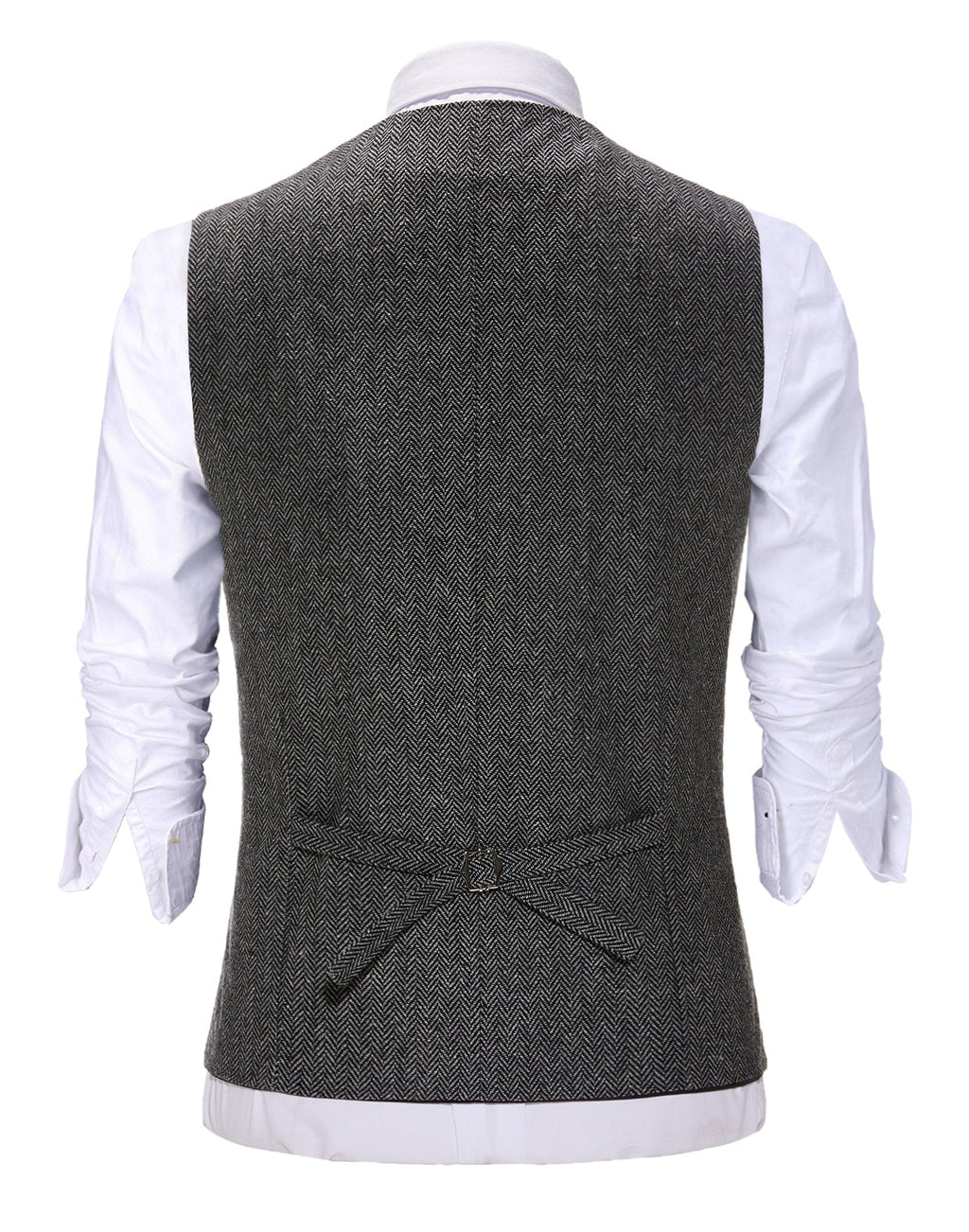 Tiavllya Tiavllya Casual Men's Herringbone V Neck Waistcoat