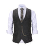 Tiavllya Tiavllya Casual Men's Herringbone V Neck Waistcoat