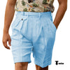 Tiavllya Tiavllya Casual Men's Short Pants Cotton Linen For Beach Wedding