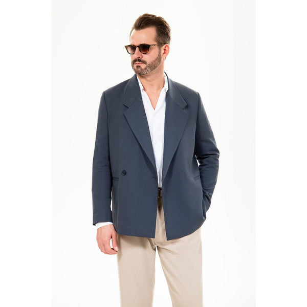 Tiavllya Tiavllya Casual Men's Slim Fit Notch Lapel Flat Blazer