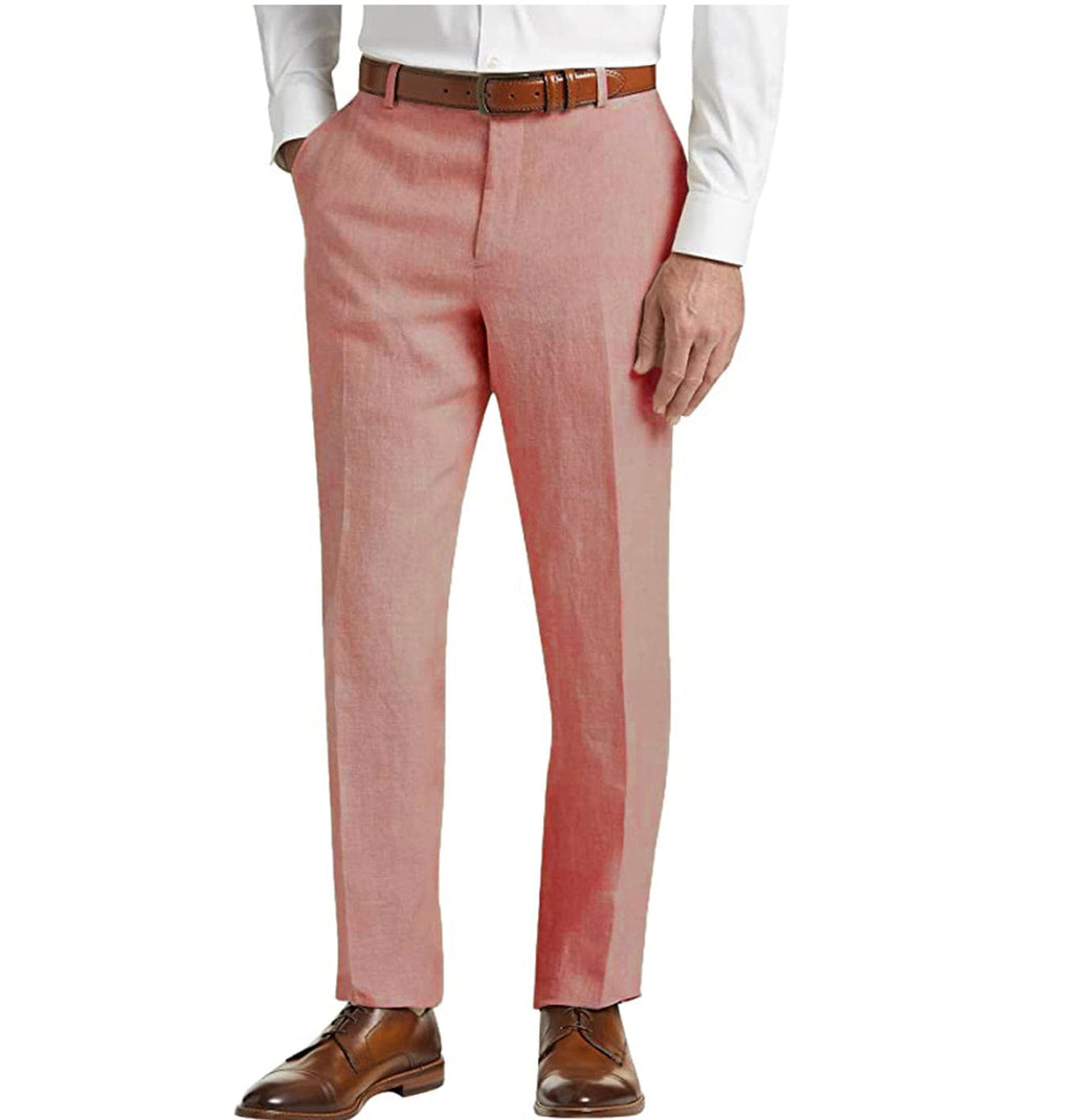 Tiavllya Tiavllya Casual Men's Suit Pants Cotton Linen Trousers For Wedding