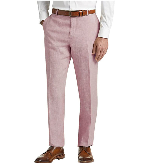 Tiavllya Tiavllya Casual Men's Suit Pants Cotton Linen Trousers For Wedding
