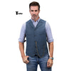Tiavllya Tiavllya Casual Men's Tweed Herringbone Notch Lapel Waistcoat