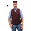 Tiavllya Tiavllya Casual Men's Tweed Herringbone Notch Lapel Waistcoat