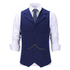 Tiavllya Tiavllya Casual Men's Tweed Herringbone Notch Lapel Waistcoat
