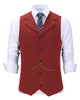 Tiavllya Tiavllya Casual Men's Tweed Herringbone Notch Lapel Waistcoat