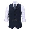 Tiavllya Tiavllya Casual Men's Tweed Herringbone Notch Lapel Waistcoat