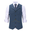 Tiavllya Tiavllya Casual Men's Tweed Herringbone Notch Lapel Waistcoat