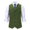 Tiavllya Tiavllya Casual Men's Tweed Herringbone Notch Lapel Waistcoat