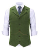 Tiavllya Tiavllya Casual Men's Tweed Herringbone Notch Lapel Waistcoat