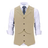 Tiavllya Tiavllya Casual Men's Tweed Herringbone Notch Lapel Waistcoat