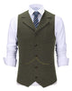 Tiavllya Tiavllya Casual Men's Tweed Herringbone Notch Lapel Waistcoat