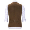 Tiavllya Tiavllya Casual Men's Tweed Herringbone Notch Lapel Waistcoat