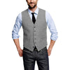 Tiavllya Tiavllya Casual Men's Tweed Herringbone V Neck Vest