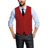 Tiavllya Tiavllya Casual Men's Tweed Herringbone V Neck Vest