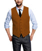 Tiavllya Tiavllya Casual Men's Tweed Herringbone V Neck Vest