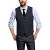Tiavllya Tiavllya Casual Men's Tweed Herringbone V Neck Vest