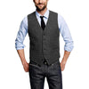 Tiavllya Tiavllya Casual Men's Tweed Herringbone V Neck Vest