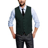 Tiavllya Tiavllya Casual Men's Tweed Herringbone V Neck Vest