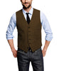 Tiavllya Tiavllya Casual Men's Tweed Herringbone V Neck Vest