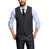 Tiavllya Tiavllya Casual Men's Tweed Herringbone V Neck Vest