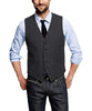 Tiavllya Tiavllya Casual Men's Tweed Herringbone V Neck Vest