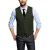 Tiavllya Tiavllya Casual Men's Tweed Herringbone V Neck Vest